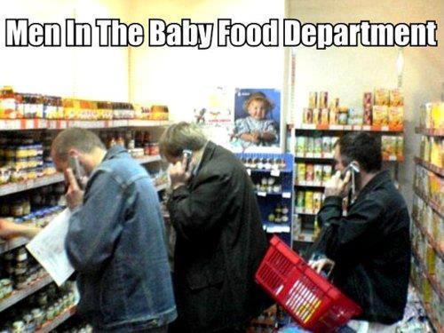 Men in the baby food department