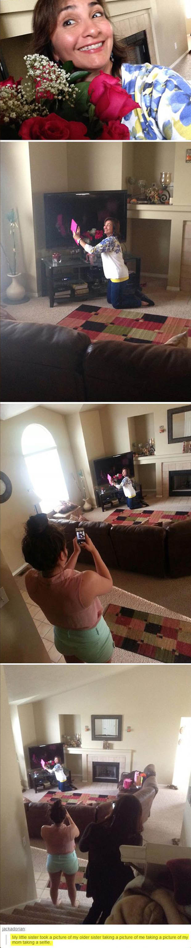mom taking a selfie
