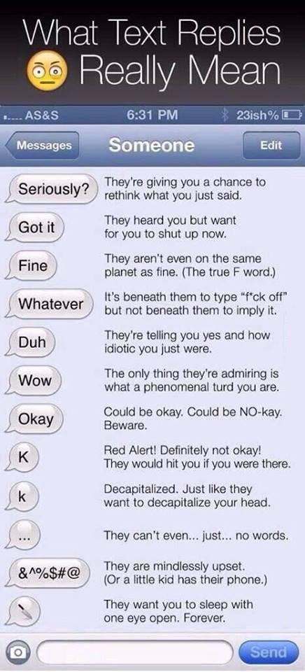A Guide To Text Messages And What They Actually Mean