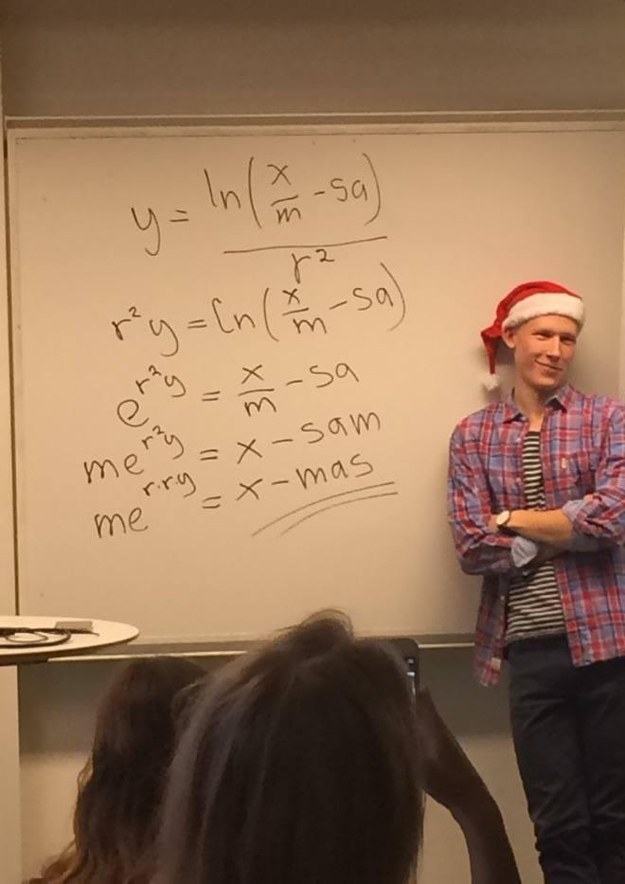 This maths teacher who is pretty damn pleased with his festive problem solving.