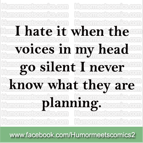 I hate it when the voices in my head