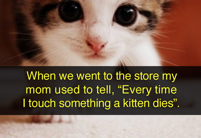 lies-parents-told-kids-store-touch-something-kitten-dies