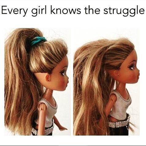 ALL of the hair tie struggles