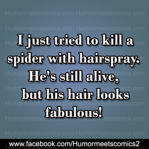 I just tried to kill spider with hairspray
