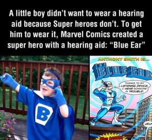 Marvel comics created a superhero with hearing aid