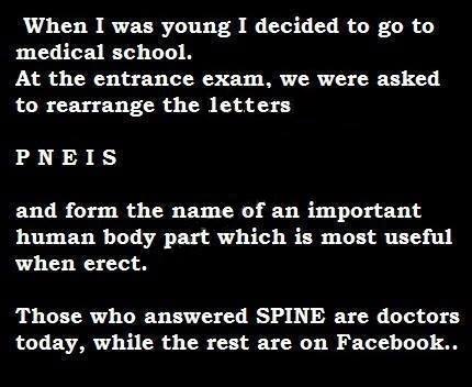 Those who answered SPINE are doctors today