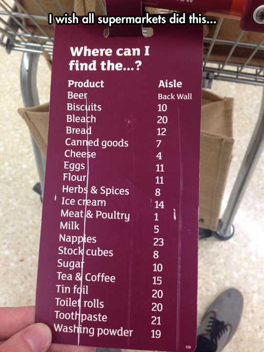 I wish all supermarkets used this