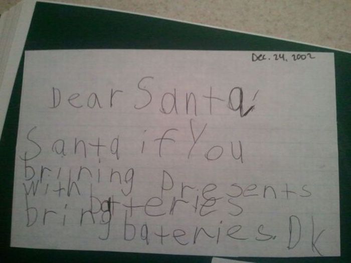 These kids sure know what they want from Santa. 