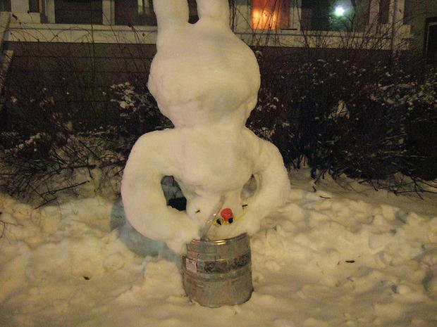 Keg Stand Snowman