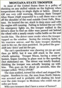 Who says troopers don't have a sense of humor?
