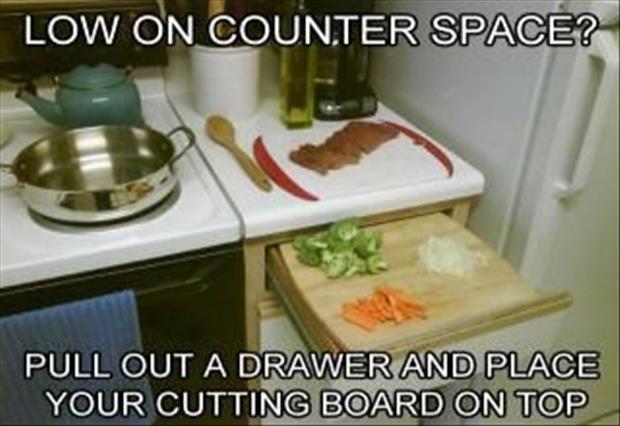 kitchen counter life hack