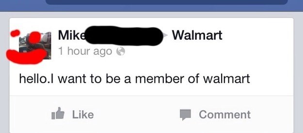 This hopeful member of Walmart.