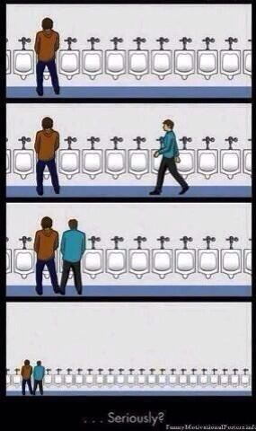 When bathroom etiquette goes down the toilet