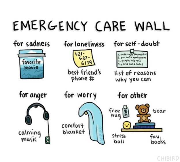 Build your own “emergency care wall.”