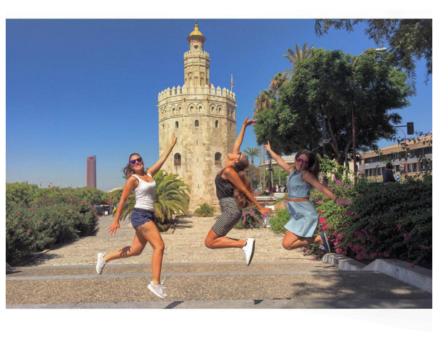9. You and your friends jumping for some reason in front of some known landmark…What does this add to the photo
