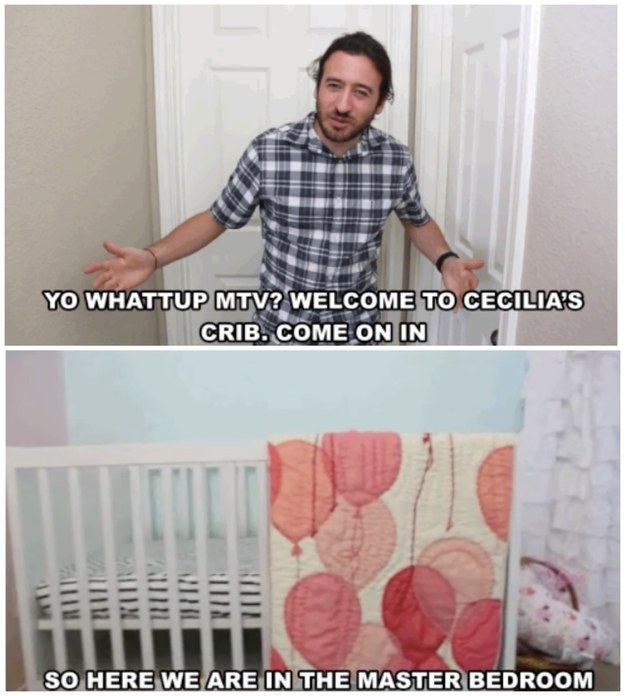 The dad who showed off his baby’s room in this hilarious parody of MTV Cribs.