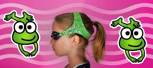 These specially designed swim goggles that allow parents to avoid the hair-pulling drama associated with putting on traditional goggles