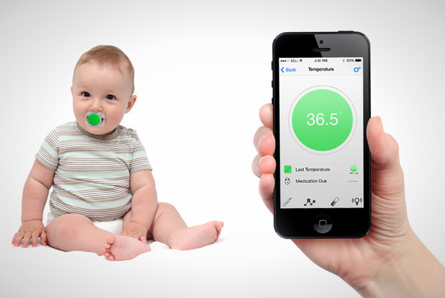 This “smart pacifier” that lets you monitor your baby’s temperature and pacifier’s location from your smartphone