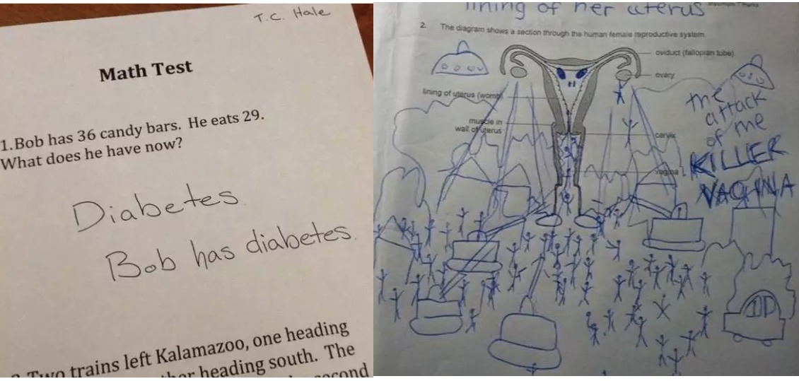 18 Cheeky Kids Give Hilarious Responses to Math Test Questions!