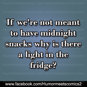 If we are not meant to have midnight snacks why is there a light in the fridge