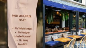 A Restaurant has banned people with tattoos to 'discourage intimidating appearances'