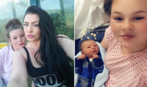 Mother-of-five became Britain’s youngest Grandma aged 30 after her teenage daughter gave birth.
