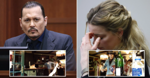 Johnny Depp is seen slamming kitchen cabinets in 'drunken' rage, court video shows