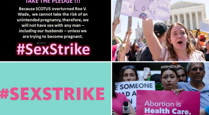 American women go on a ‘s*x strike’ in response to abortion rights being overturned