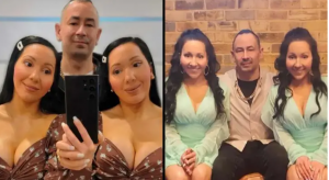 'World's Most identical twins' celebrate birthday with fiancé they're trying for a baby with