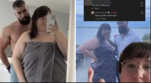 Plus-size Woman hits back at trolls who say the husband is 'too hot for her'